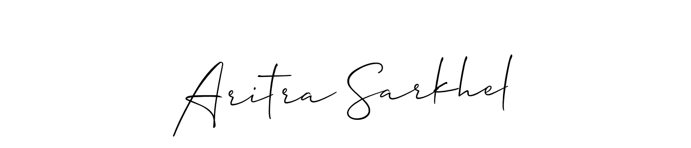 if you are searching for the best signature style for your name Aritra Sarkhel. so please give up your signature search. here we have designed multiple signature styles  using Allison_Script. Aritra Sarkhel signature style 2 images and pictures png