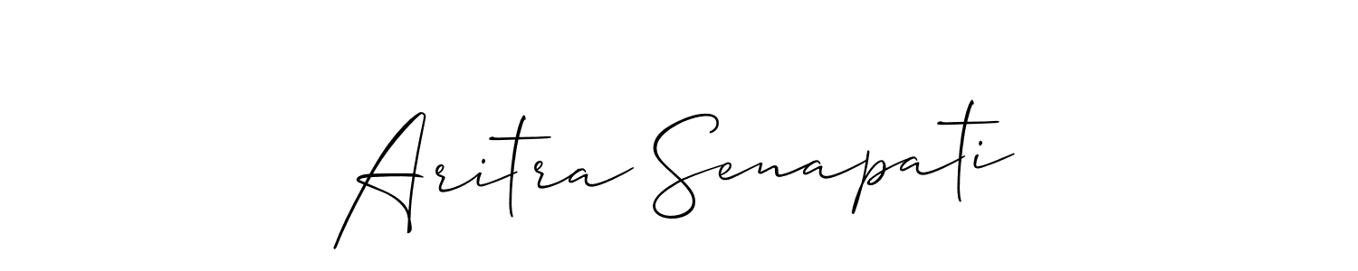 Create a beautiful signature design for name Aritra Senapati. With this signature (Allison_Script) fonts, you can make a handwritten signature for free. Aritra Senapati signature style 2 images and pictures png