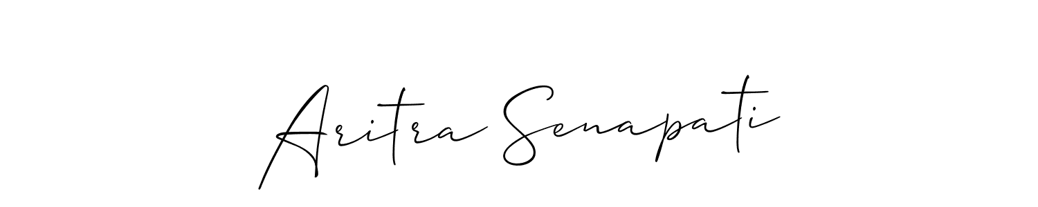 Create a beautiful signature design for name Aritra Senapati. With this signature (Allison_Script) fonts, you can make a handwritten signature for free. Aritra Senapati signature style 2 images and pictures png