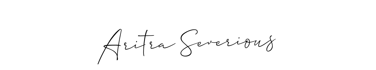 Make a short Aritra Severious signature style. Manage your documents anywhere anytime using Allison_Script. Create and add eSignatures, submit forms, share and send files easily. Aritra Severious signature style 2 images and pictures png