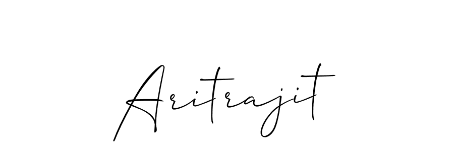 Make a beautiful signature design for name Aritrajit. With this signature (Allison_Script) style, you can create a handwritten signature for free. Aritrajit signature style 2 images and pictures png