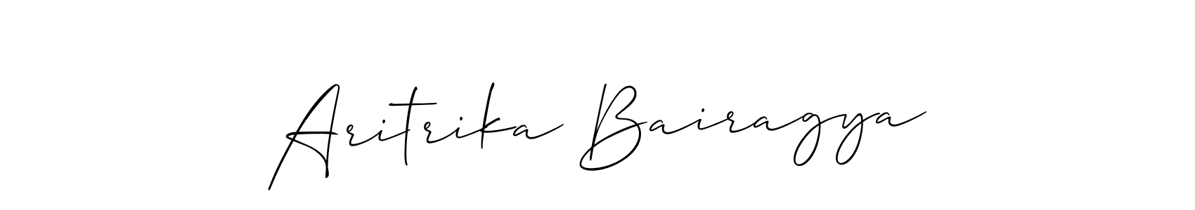 How to Draw Aritrika Bairagya signature style? Allison_Script is a latest design signature styles for name Aritrika Bairagya. Aritrika Bairagya signature style 2 images and pictures png