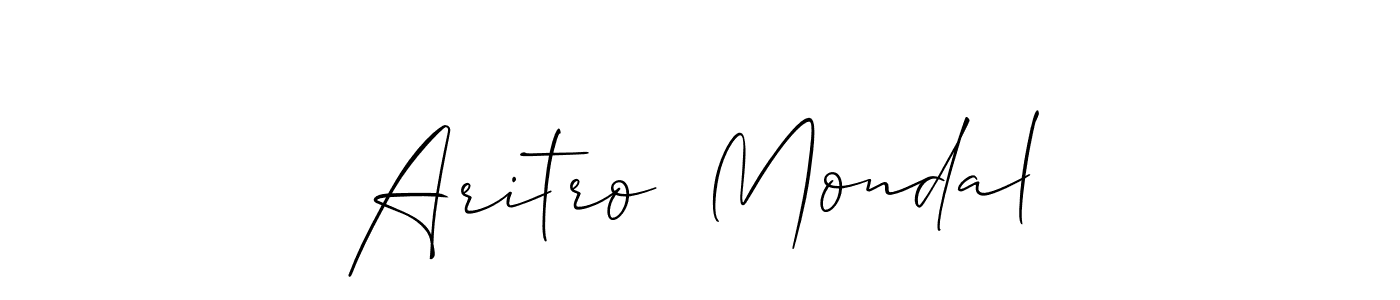 Make a beautiful signature design for name Aritro  Mondal. With this signature (Allison_Script) style, you can create a handwritten signature for free. Aritro  Mondal signature style 2 images and pictures png