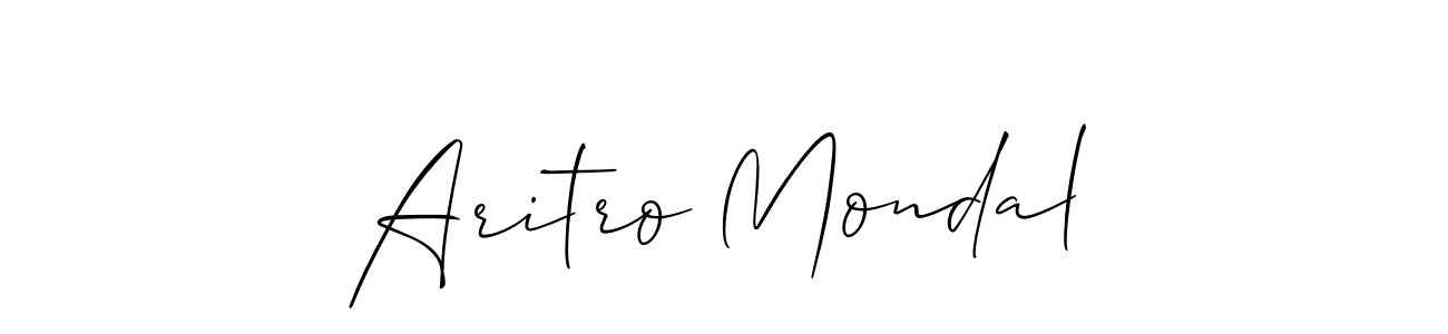 It looks lik you need a new signature style for name Aritro Mondal. Design unique handwritten (Allison_Script) signature with our free signature maker in just a few clicks. Aritro Mondal signature style 2 images and pictures png