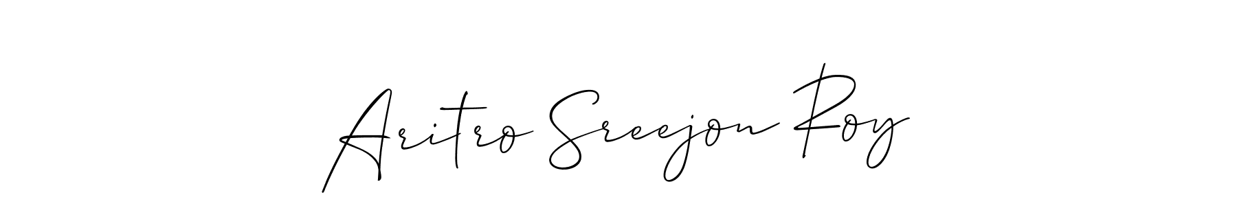 Design your own signature with our free online signature maker. With this signature software, you can create a handwritten (Allison_Script) signature for name Aritro Sreejon Roy. Aritro Sreejon Roy signature style 2 images and pictures png