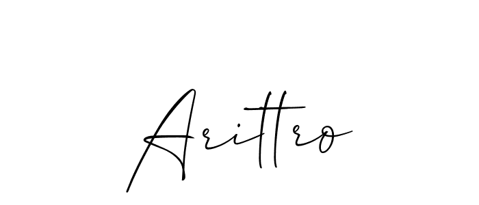 if you are searching for the best signature style for your name Arittro. so please give up your signature search. here we have designed multiple signature styles  using Allison_Script. Arittro signature style 2 images and pictures png