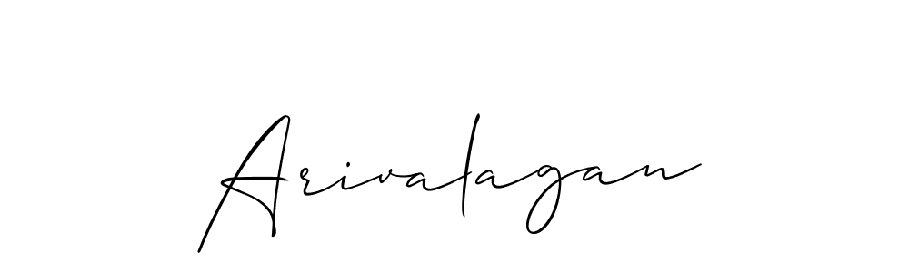 How to make Arivalagan signature? Allison_Script is a professional autograph style. Create handwritten signature for Arivalagan name. Arivalagan signature style 2 images and pictures png