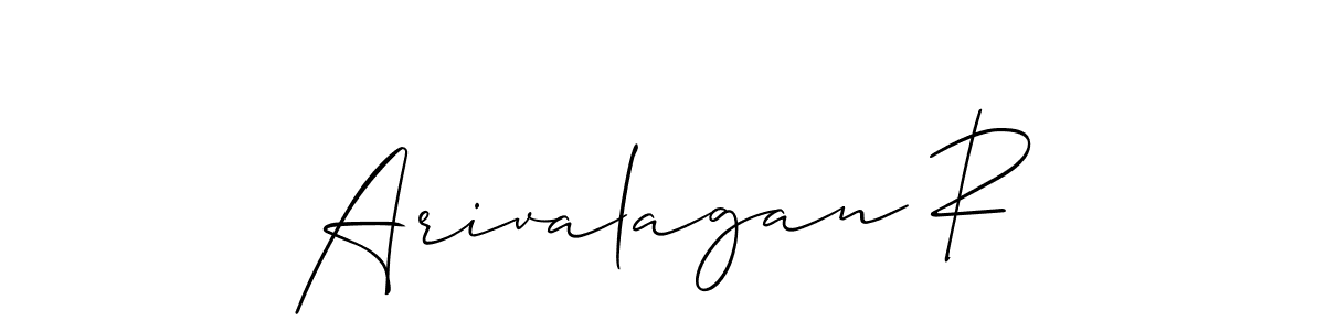 You can use this online signature creator to create a handwritten signature for the name Arivalagan R. This is the best online autograph maker. Arivalagan R signature style 2 images and pictures png