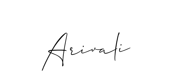 The best way (Allison_Script) to make a short signature is to pick only two or three words in your name. The name Arivali include a total of six letters. For converting this name. Arivali signature style 2 images and pictures png