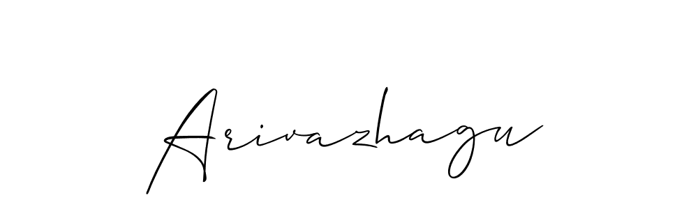 Make a beautiful signature design for name Arivazhagu. With this signature (Allison_Script) style, you can create a handwritten signature for free. Arivazhagu signature style 2 images and pictures png