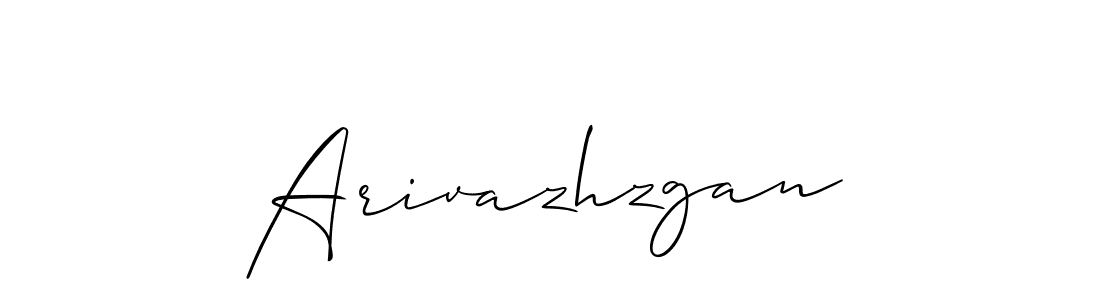 Make a beautiful signature design for name Arivazhzgan. With this signature (Allison_Script) style, you can create a handwritten signature for free. Arivazhzgan signature style 2 images and pictures png