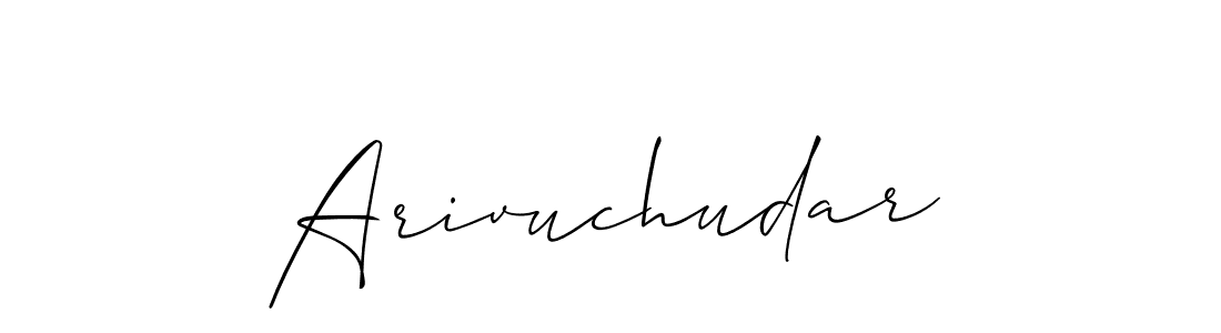 Arivuchudar stylish signature style. Best Handwritten Sign (Allison_Script) for my name. Handwritten Signature Collection Ideas for my name Arivuchudar. Arivuchudar signature style 2 images and pictures png