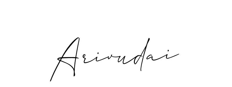 You should practise on your own different ways (Allison_Script) to write your name (Arivudai) in signature. don't let someone else do it for you. Arivudai signature style 2 images and pictures png