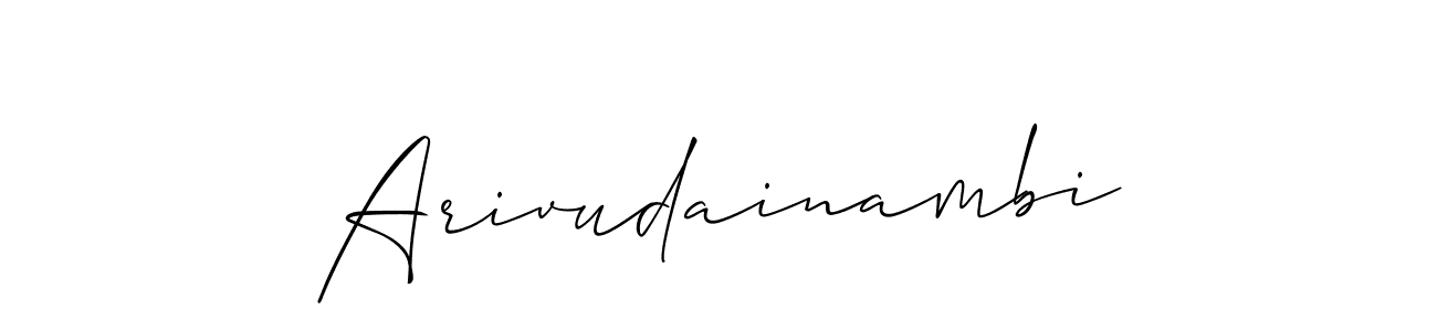 How to Draw Arivudainambi signature style? Allison_Script is a latest design signature styles for name Arivudainambi. Arivudainambi signature style 2 images and pictures png