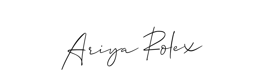 How to Draw Ariya Rolex signature style? Allison_Script is a latest design signature styles for name Ariya Rolex. Ariya Rolex signature style 2 images and pictures png