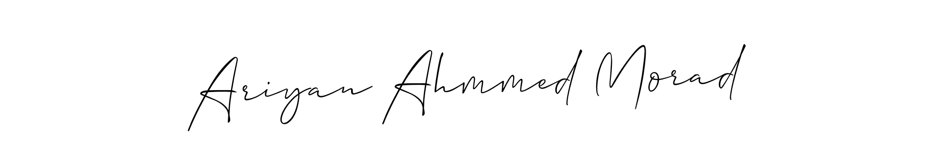 Create a beautiful signature design for name Ariyan Ahmmed Morad. With this signature (Allison_Script) fonts, you can make a handwritten signature for free. Ariyan Ahmmed Morad signature style 2 images and pictures png