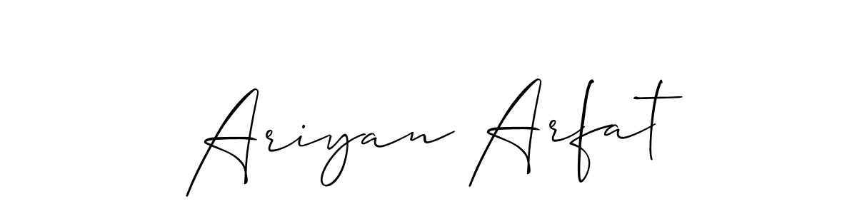 You can use this online signature creator to create a handwritten signature for the name Ariyan Arfat. This is the best online autograph maker. Ariyan Arfat signature style 2 images and pictures png