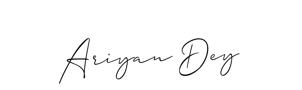 How to make Ariyan Dey signature? Allison_Script is a professional autograph style. Create handwritten signature for Ariyan Dey name. Ariyan Dey signature style 2 images and pictures png