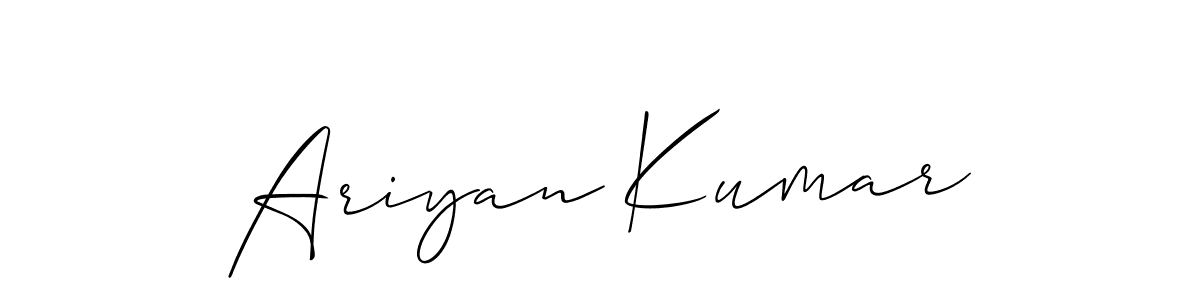 Design your own signature with our free online signature maker. With this signature software, you can create a handwritten (Allison_Script) signature for name Ariyan Kumar. Ariyan Kumar signature style 2 images and pictures png
