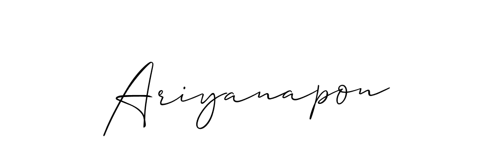 Here are the top 10 professional signature styles for the name Ariyanapon. These are the best autograph styles you can use for your name. Ariyanapon signature style 2 images and pictures png