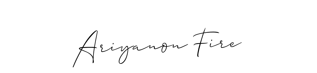 Allison_Script is a professional signature style that is perfect for those who want to add a touch of class to their signature. It is also a great choice for those who want to make their signature more unique. Get Ariyanon Fire name to fancy signature for free. Ariyanon Fire signature style 2 images and pictures png