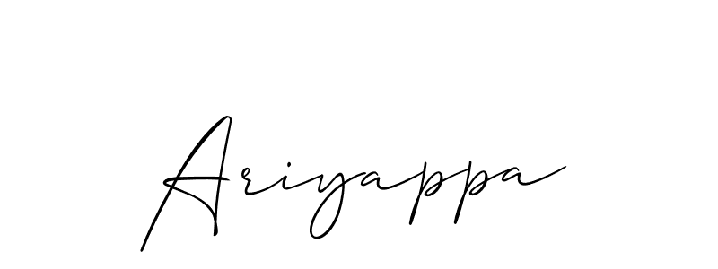 Make a beautiful signature design for name Ariyappa. With this signature (Allison_Script) style, you can create a handwritten signature for free. Ariyappa signature style 2 images and pictures png