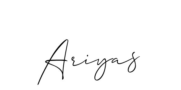 The best way (Allison_Script) to make a short signature is to pick only two or three words in your name. The name Ariyas include a total of six letters. For converting this name. Ariyas signature style 2 images and pictures png