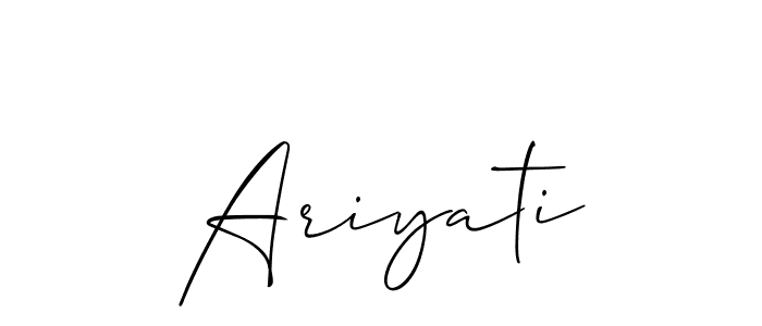 Ariyati stylish signature style. Best Handwritten Sign (Allison_Script) for my name. Handwritten Signature Collection Ideas for my name Ariyati. Ariyati signature style 2 images and pictures png