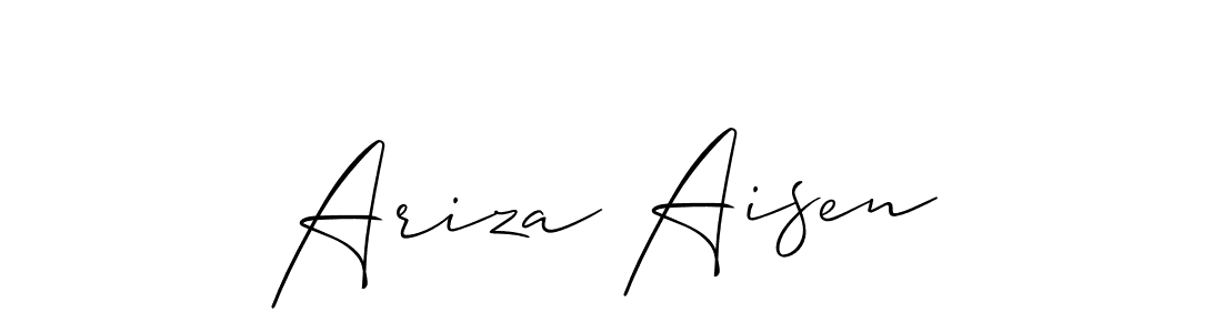 How to make Ariza Aisen signature? Allison_Script is a professional autograph style. Create handwritten signature for Ariza Aisen name. Ariza Aisen signature style 2 images and pictures png