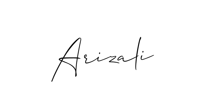 How to Draw Arizali signature style? Allison_Script is a latest design signature styles for name Arizali. Arizali signature style 2 images and pictures png