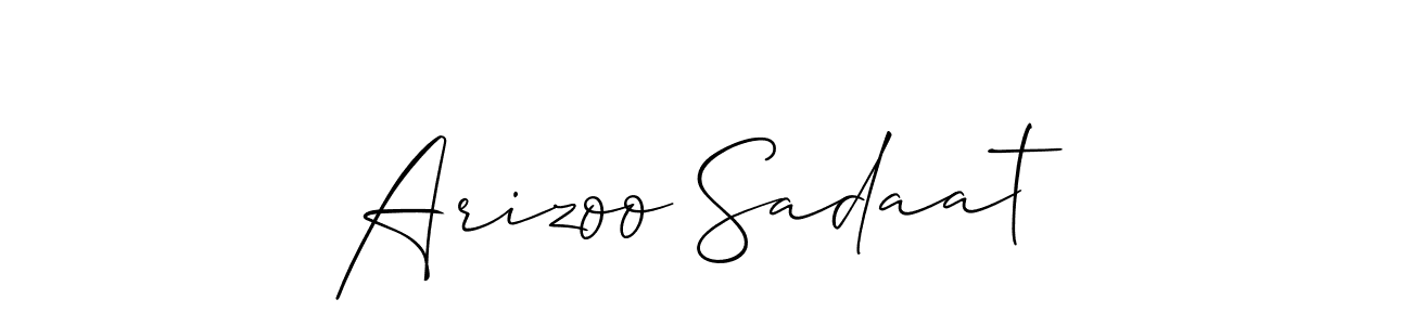 Use a signature maker to create a handwritten signature online. With this signature software, you can design (Allison_Script) your own signature for name Arizoo Sadaat. Arizoo Sadaat signature style 2 images and pictures png