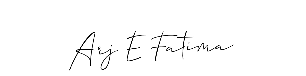 Also You can easily find your signature by using the search form. We will create Arj E Fatima name handwritten signature images for you free of cost using Allison_Script sign style. Arj E Fatima signature style 2 images and pictures png