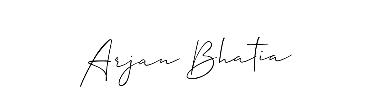 How to make Arjan Bhatia signature? Allison_Script is a professional autograph style. Create handwritten signature for Arjan Bhatia name. Arjan Bhatia signature style 2 images and pictures png