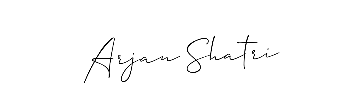 Also You can easily find your signature by using the search form. We will create Arjan Shatri name handwritten signature images for you free of cost using Allison_Script sign style. Arjan Shatri signature style 2 images and pictures png