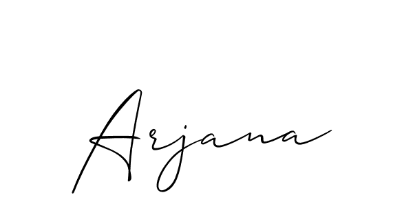 You can use this online signature creator to create a handwritten signature for the name Arjana. This is the best online autograph maker. Arjana signature style 2 images and pictures png