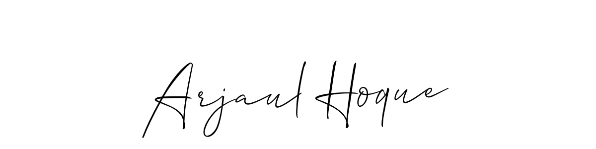 How to make Arjaul Hoque name signature. Use Allison_Script style for creating short signs online. This is the latest handwritten sign. Arjaul Hoque signature style 2 images and pictures png