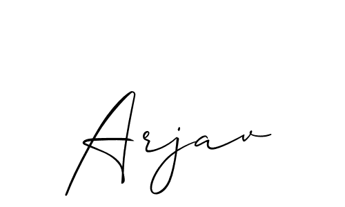 Also we have Arjav name is the best signature style. Create professional handwritten signature collection using Allison_Script autograph style. Arjav signature style 2 images and pictures png