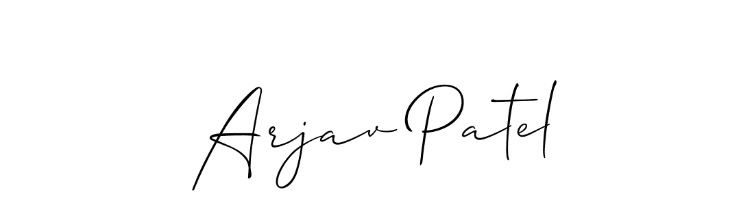 This is the best signature style for the Arjav Patel name. Also you like these signature font (Allison_Script). Mix name signature. Arjav Patel signature style 2 images and pictures png