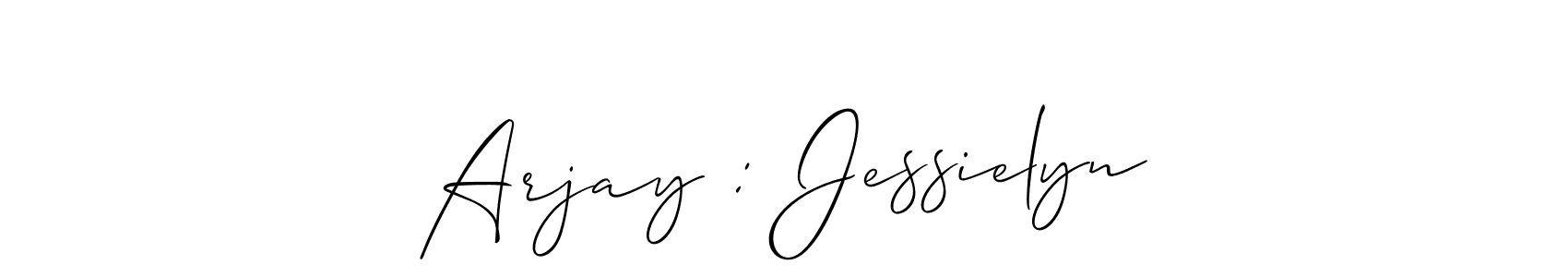 Best and Professional Signature Style for Arjay : Jessielyn. Allison_Script Best Signature Style Collection. Arjay : Jessielyn signature style 2 images and pictures png