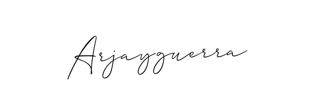 How to make Arjayguerra name signature. Use Allison_Script style for creating short signs online. This is the latest handwritten sign. Arjayguerra signature style 2 images and pictures png