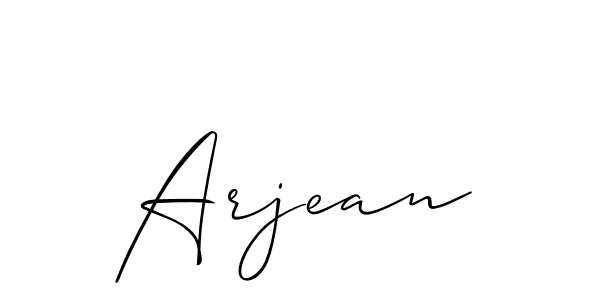 It looks lik you need a new signature style for name Arjean. Design unique handwritten (Allison_Script) signature with our free signature maker in just a few clicks. Arjean signature style 2 images and pictures png