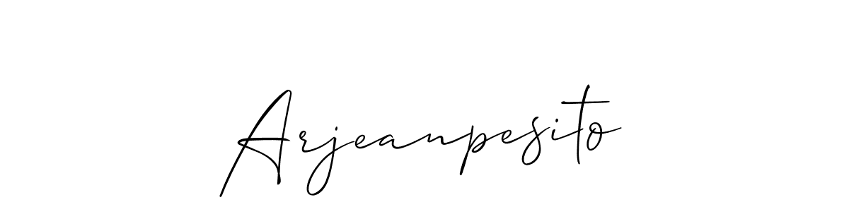 Create a beautiful signature design for name Arjeanpesito. With this signature (Allison_Script) fonts, you can make a handwritten signature for free. Arjeanpesito signature style 2 images and pictures png