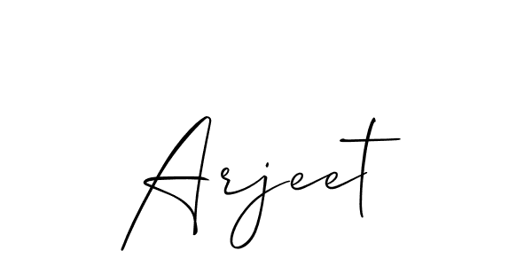 Make a beautiful signature design for name Arjeet. With this signature (Allison_Script) style, you can create a handwritten signature for free. Arjeet signature style 2 images and pictures png