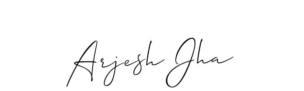 Also we have Arjesh Jha name is the best signature style. Create professional handwritten signature collection using Allison_Script autograph style. Arjesh Jha signature style 2 images and pictures png
