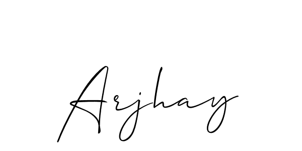 Make a short Arjhay signature style. Manage your documents anywhere anytime using Allison_Script. Create and add eSignatures, submit forms, share and send files easily. Arjhay signature style 2 images and pictures png