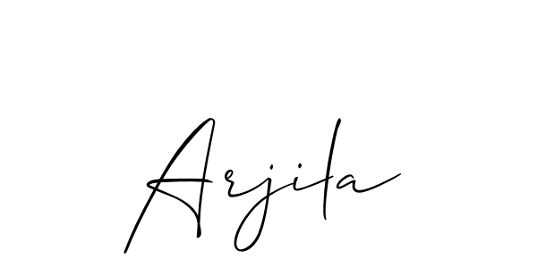 Similarly Allison_Script is the best handwritten signature design. Signature creator online .You can use it as an online autograph creator for name Arjila. Arjila signature style 2 images and pictures png