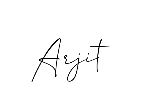 Create a beautiful signature design for name Arjit. With this signature (Allison_Script) fonts, you can make a handwritten signature for free. Arjit signature style 2 images and pictures png