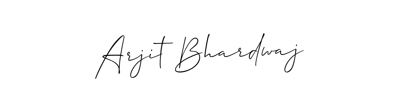 Use a signature maker to create a handwritten signature online. With this signature software, you can design (Allison_Script) your own signature for name Arjit Bhardwaj. Arjit Bhardwaj signature style 2 images and pictures png