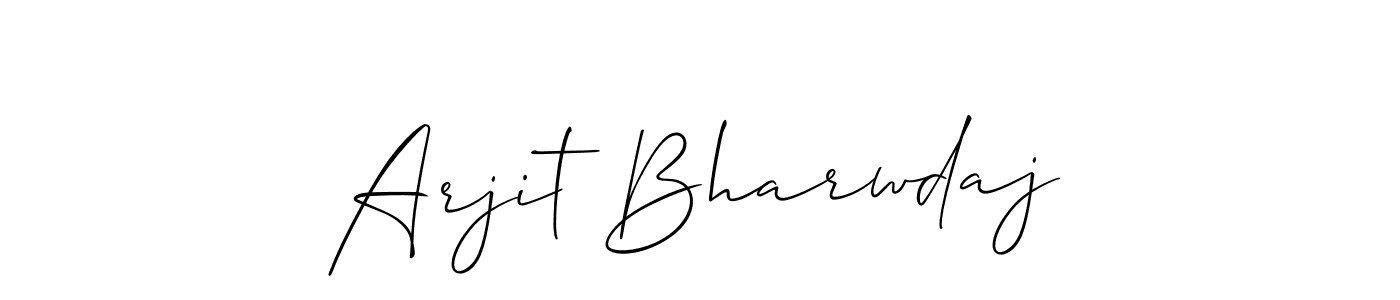 Design your own signature with our free online signature maker. With this signature software, you can create a handwritten (Allison_Script) signature for name Arjit Bharwdaj. Arjit Bharwdaj signature style 2 images and pictures png