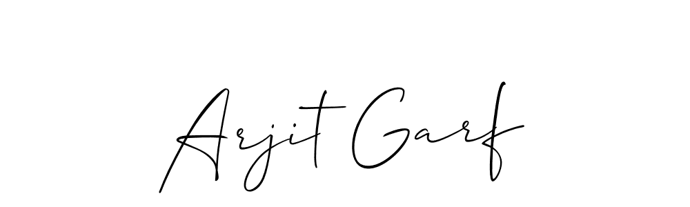 The best way (Allison_Script) to make a short signature is to pick only two or three words in your name. The name Arjit Garf include a total of six letters. For converting this name. Arjit Garf signature style 2 images and pictures png